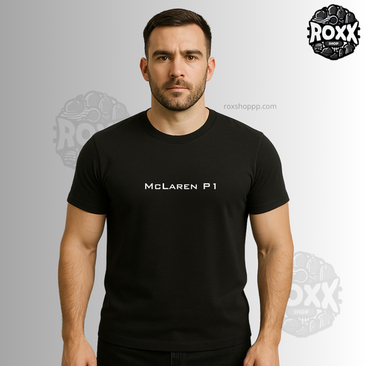 Playera negra modelo P1 – Azul o Rojo