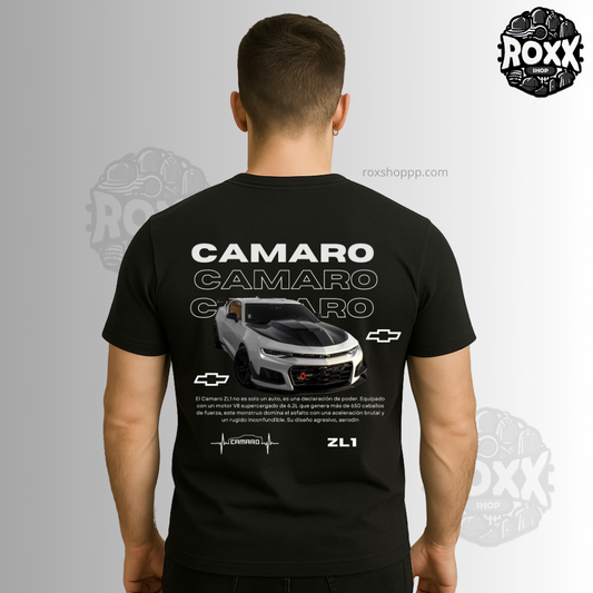 Playera negra modelo ZL1